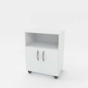 Mueble porta microondas con puertas y estante