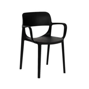 Silla con apoyabrazos Smile negra