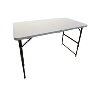 Mesa plegable blanca de 120x60x74 de altura